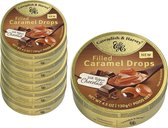 6 Blikjes Caramel met Choco Drops á 130 gram - Voordeelverpakking Snoepgoed