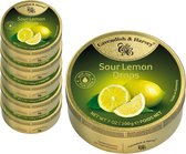 6 Blikjes Sour Lemon Drops á 200 gram - Voordeelverpakking Snoepgoed