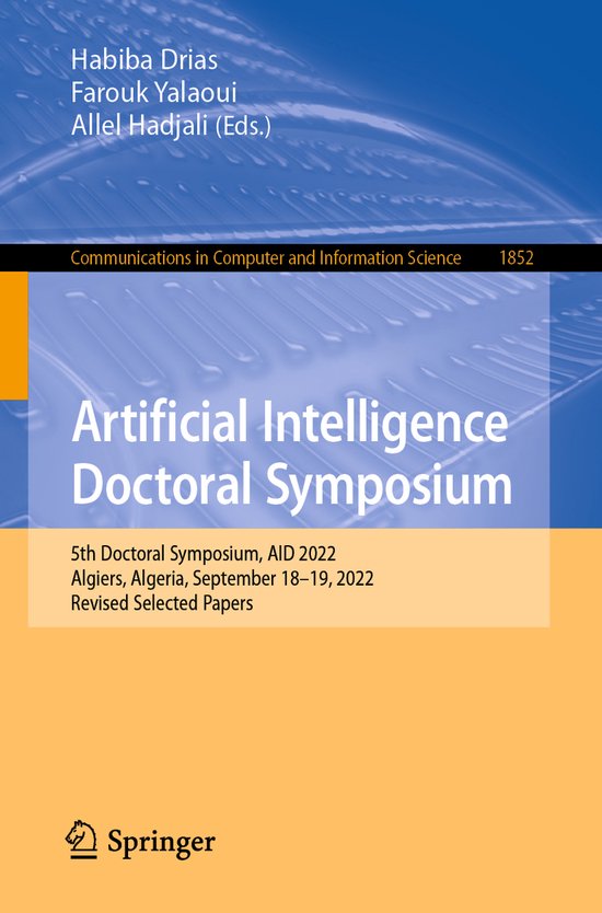 Communications in Computer and Information Science1852- Arti ... - cover