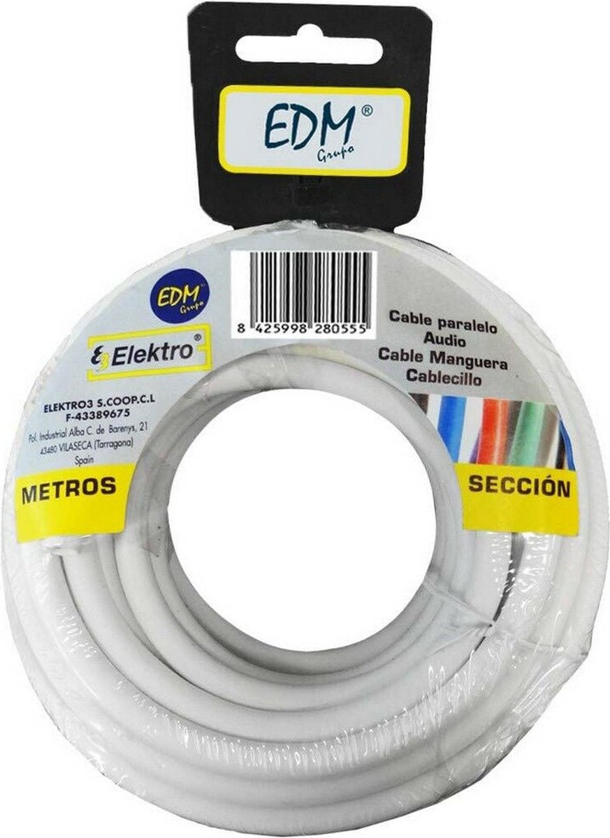 Kabel EDM 2 x 1,5 mm Wit 20 m