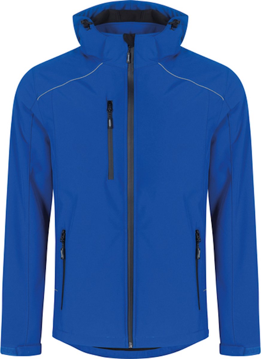 Men’ Softshell Outdoorjas met afneembare capuchon Royal Blauw
