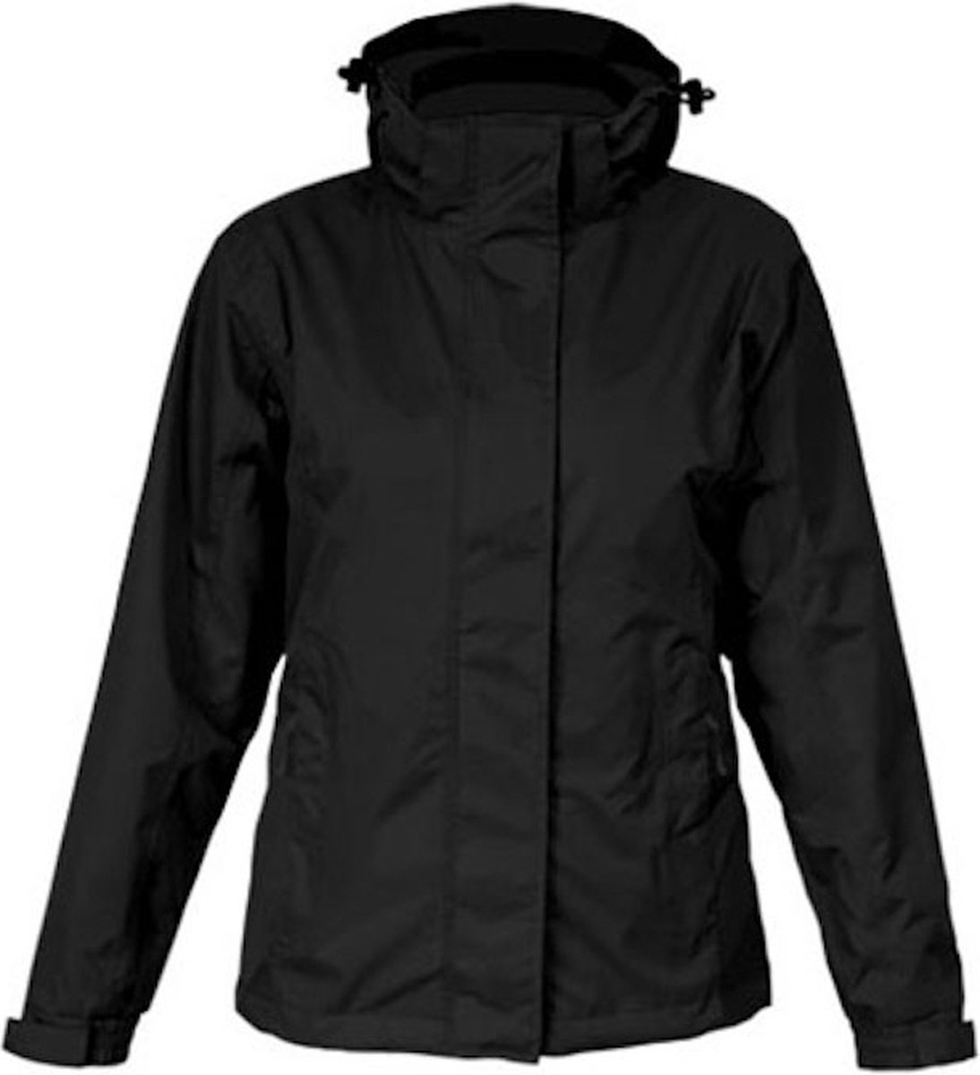 Women’s ‘Performance C+’ Outdoorjas met afneembare capuchon Zwart