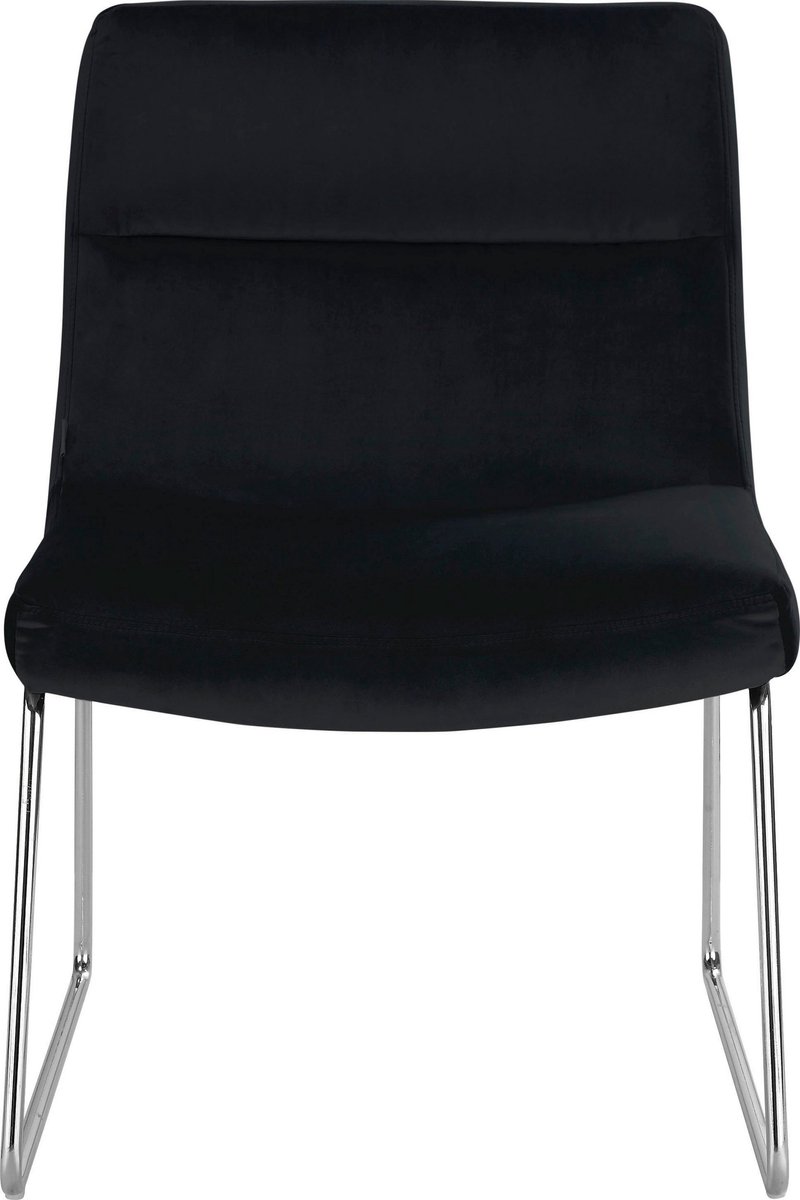 Notio Living Gil-Gestoffeerde Accent Stoel in Fluweel Zwart