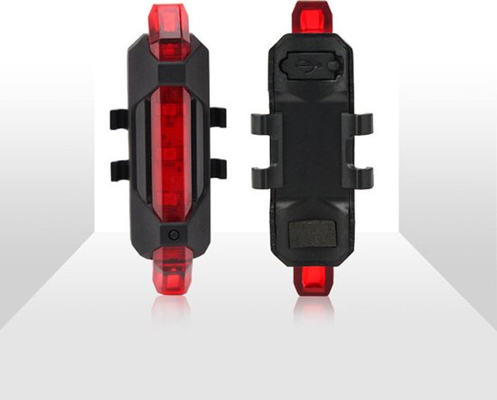 Waledano® Fiets Lamp - Fietsverlichting Set - Mountainbike Voor en Achter - Waterdicht - Oplaadbare USB Led Fietslamp - Rood — afbeelding 3