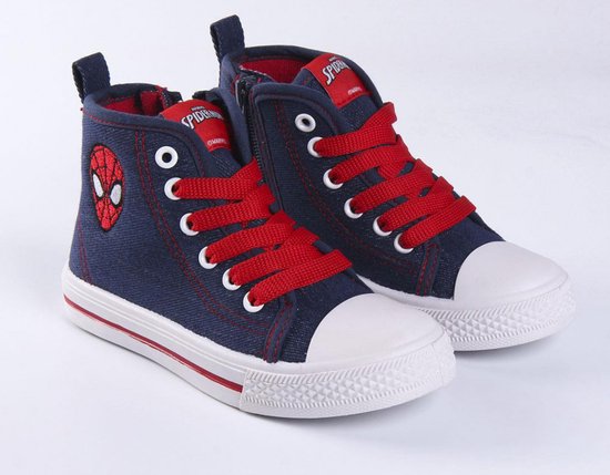 Spiderman sneakers - jeans - rits - veters - maat 25