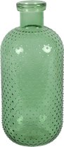 Countryfield Bloemenvaas Cactus Dots - groen transparant - glas - D15 x H35 cm
