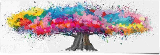Poster Colourful Tree 53x158 cm