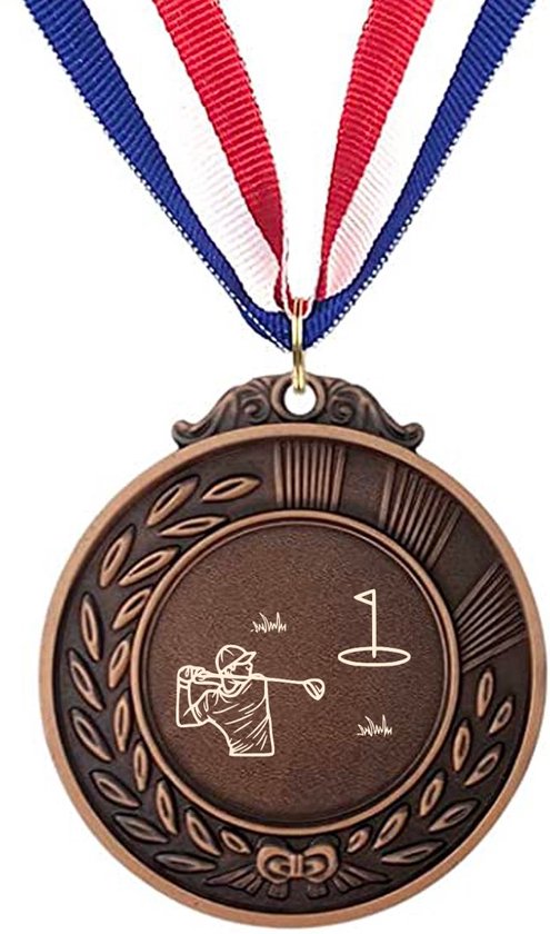 Foto: Akyol golfclub medaille bronskleuring golf de echt golf liefhebber sport golfclub hobby leuk cadeau voor een echte golfer