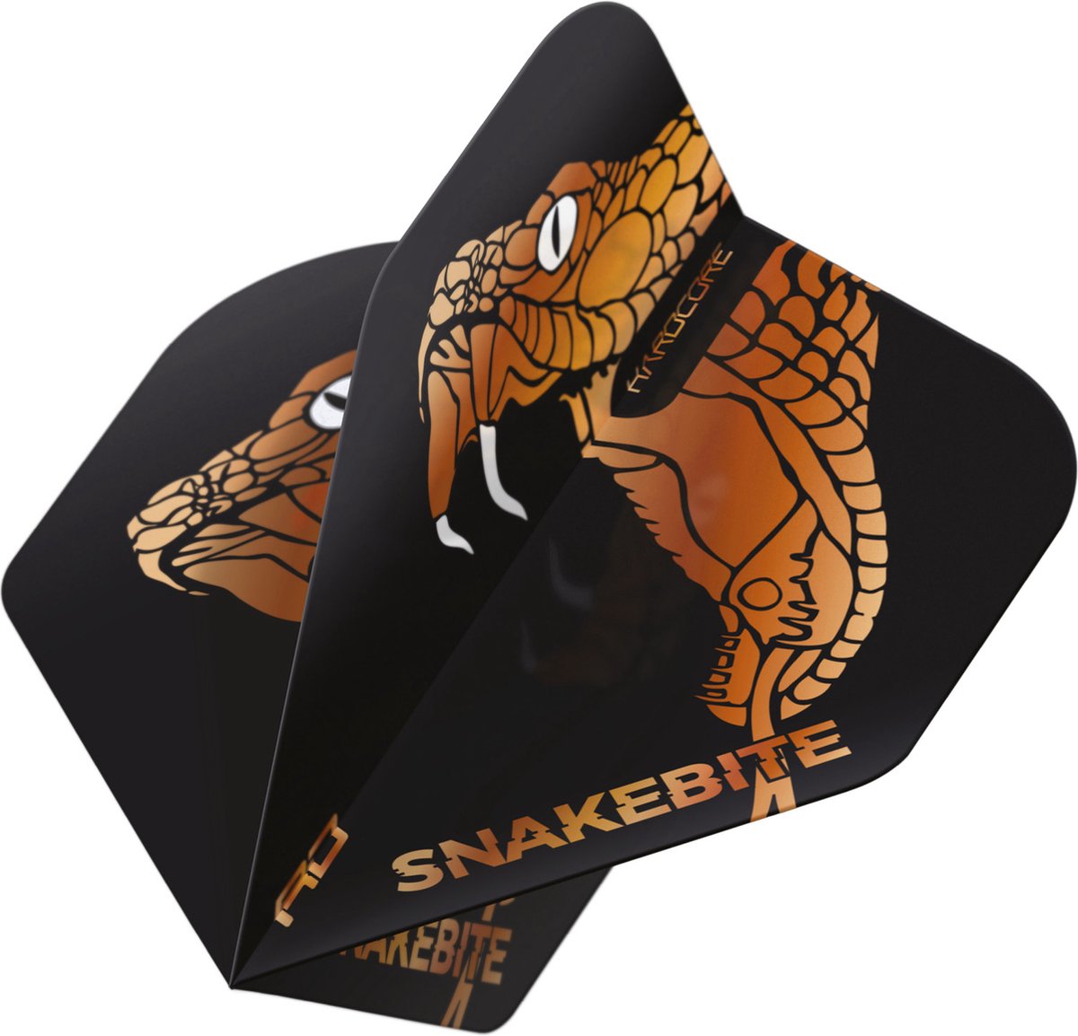 RED DRAGON - Hardcore Peter Wright Zwart en Bronzen Snake Premie Dart vluchten - 3 sets per pakket (9 dartvluchten in totaal)