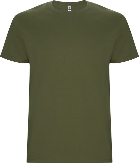 T-shirt unisex met korte mouwen 'Stafford' Legergroen - M