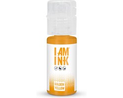 I AM INK - Golden Yellow 10ml | Premium Professionele Tattoo Inkt | Reach & Vegan | Stick en Poke | Handpoke Tatoeage Inkt | Tattoo set | PMU | Permanente Make-up | Geschikt voor Machine Cartridges & Needles | Liner | Shader