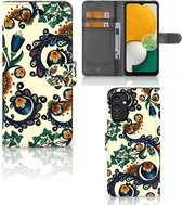 Bookcase Geschikt voor Samsung Galaxy A14 4G Hoesje Barok Flower