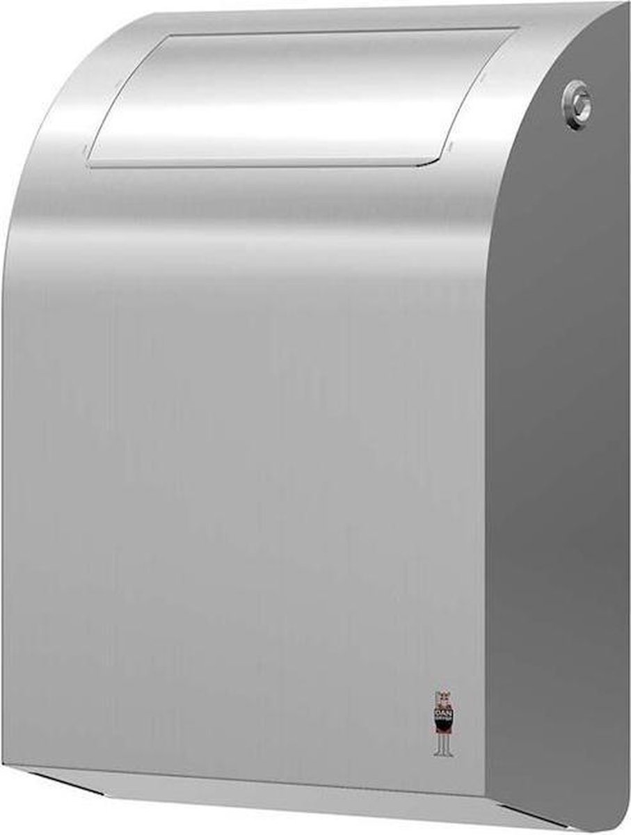 Waste bin 11 liter made of brushed stainless steel with inner bucket from Dan Dryer
