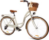 Goetze Mood cadre en aluminium vélo femme rétro vintage vélo de ville Holland , roues 28 pouces, 7 vitesses Shimano , entrée profonde, panier avec rembourrage gratuit !