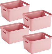 Sunware - Sigma home opbergbox 32L roze - Set van 4