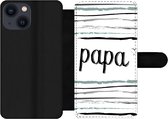 Bookcase Geschikt voor iPhone 13 Mini telefoonhoesje - Quotes - Papa - Spreuken - Vader - Met vakjes - Wallet case met magneetsluiting