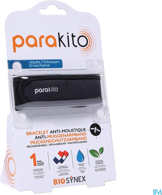 Parakito Armband zwart met 2 tabletten