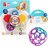 Bam Bam - Babyset: Zuignap speelgoed Bloem + Rubberen bal