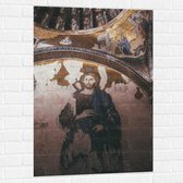 Muursticker - Religieuze Muurschilderingen in een Kerk - 70x105 cm Foto op Muursticker