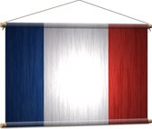 Textielposter - Franse Vlag - 90x60 cm Foto op Textiel