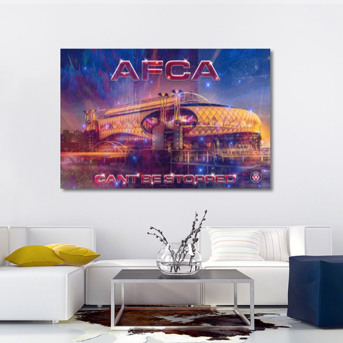 AFCA Amsterdam AFCA Stadium 120x80 multi colour blauw goud rood paars