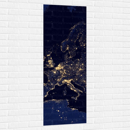 Muursticker - Kaart van Europa - 50x150 cm Foto op Muursticker