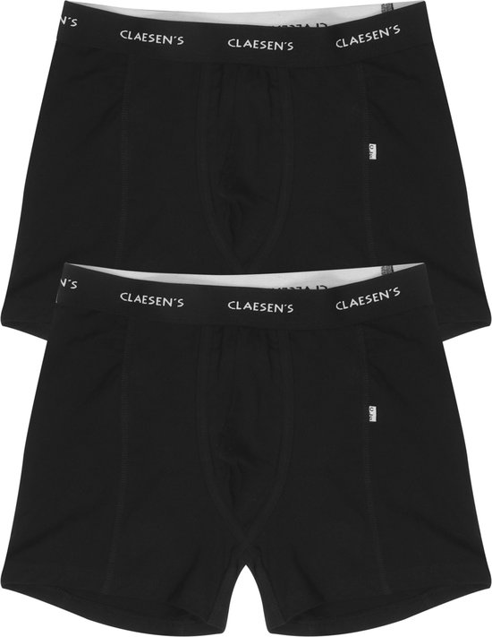Claesen's Basics normale lengte boxer (2-pack) - heren boxer - zwart - Maat: XXL