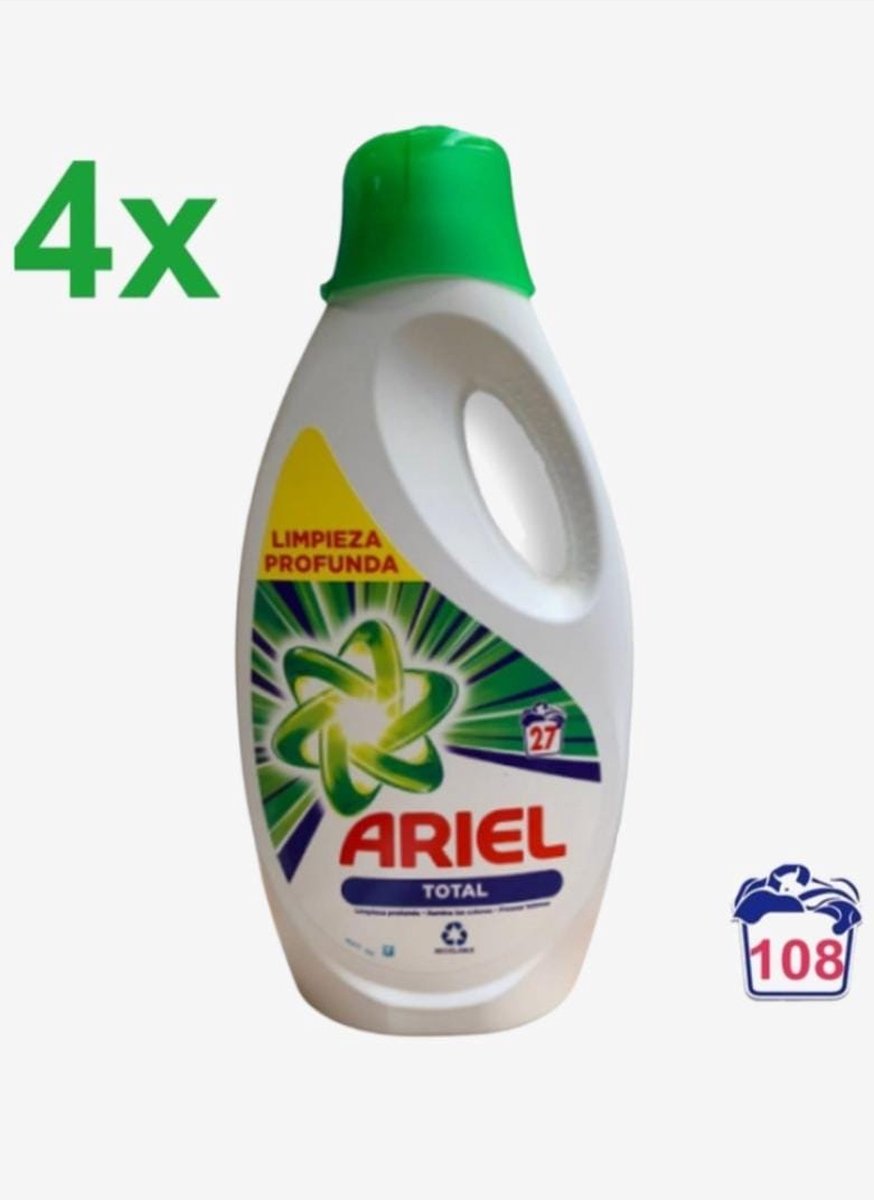 Ariel - Total - Original - lessive liquide - 4 x 27 lavages