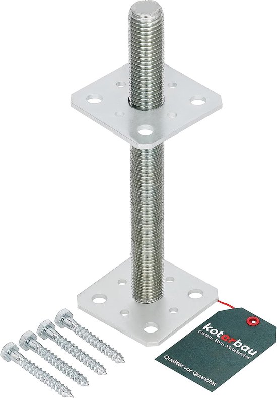 GRUNDLINE - H anker paaldrager - H-anker 12 x 12 - paalanker - paaldrager om in beton te zetten - steunvoet - balkschoen - paalhouder - houten connector - betonanker thermisch verzinkt