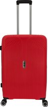SB Travelbags Bagage koffer 65cm 4 dubbele wielen trolley - Rood - TSA slot