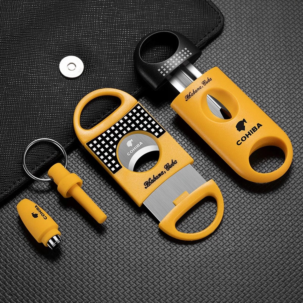Goedkoopste Cohiba sigarenknipper set geel 3stuks - sigaar -cutter -knipper