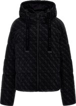 Guess 4G Logo Hooded Puffer Jacket Dames - Jet Black - Maat XL | bol