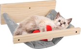 Kattenhangmat voor wandmontage, hangmat voor katten, groot plezier voor katten, slapen, spelen, klimmen, klimwand katten, ontspannen, houdt tot 15 kg