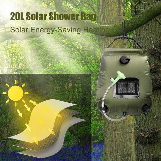 Decopatent® Solar Tuindouche buitendouche - Douchezak 20 L - Solar