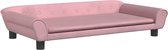 vidaXL-Hondenmand-100x50x21-cm-fluweel-roze