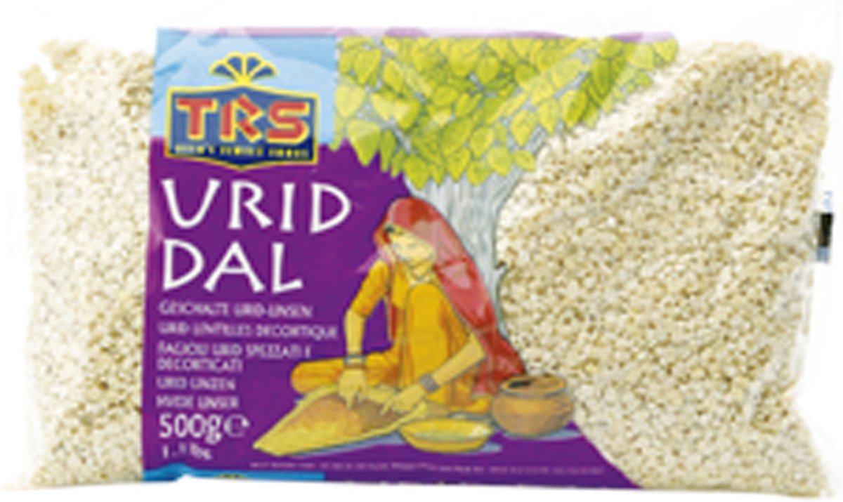 TRS Urid Dal Washed (Gewassen Uridbonen) 500 g
