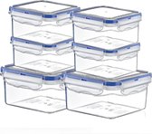 TronicXL Lot de 6 boîtes de rangement pour aliments frais avec fermeture à clic hermétique I Boîte de rangement Boîte de rangement Cuisine I Passe au lave-vaisselle