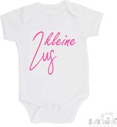 100% katoenen Romper "Kleine zus" Meisjes Katoen Wit/roze Maat 56/62