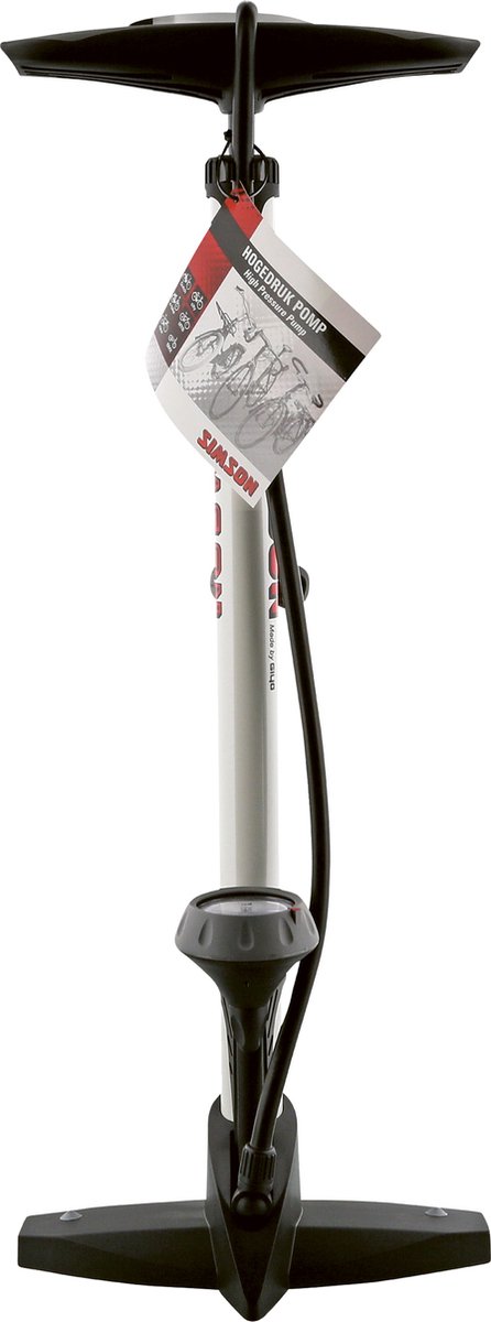 Simson FB0101B Hogedrukpomp met manomet-WIT