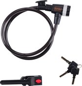 BLACK+DECKER Kabelslot BXCHBL70001 - Fietsslot - Geschikt voor Fiets, Motor en Scooter - Lengte 90CM - Temperaturen tot -20ºC - Zwart