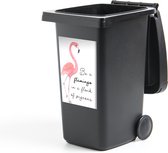 Container sticker Roze - Flamingo - Tekening - 40x60 cm - Kliko sticker