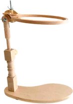 Support de cerceau flexible. Support de table ou support de table en bois de bouleau à broder. Pour cerceau à broder jusqu'à 30 cm de diamètre et cadres de 30,5 x 22,9 cm. Cerceau en bois pour table sur chaise.