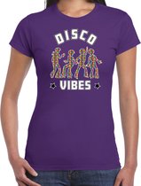 Bellatio Decorations disco verkleed t-shirt dames - jaren 80 feest outfit - disco vibes XL
