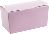 Santex cadeaudoosje/bonbondoosje - 12 x 6 cm - Bruiloft bedankje - 25x stuks - lila paars - 250 gram