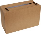 Santex Enveloppendoos koffer - Bruiloft - bruin - karton - 24 x 16 cm