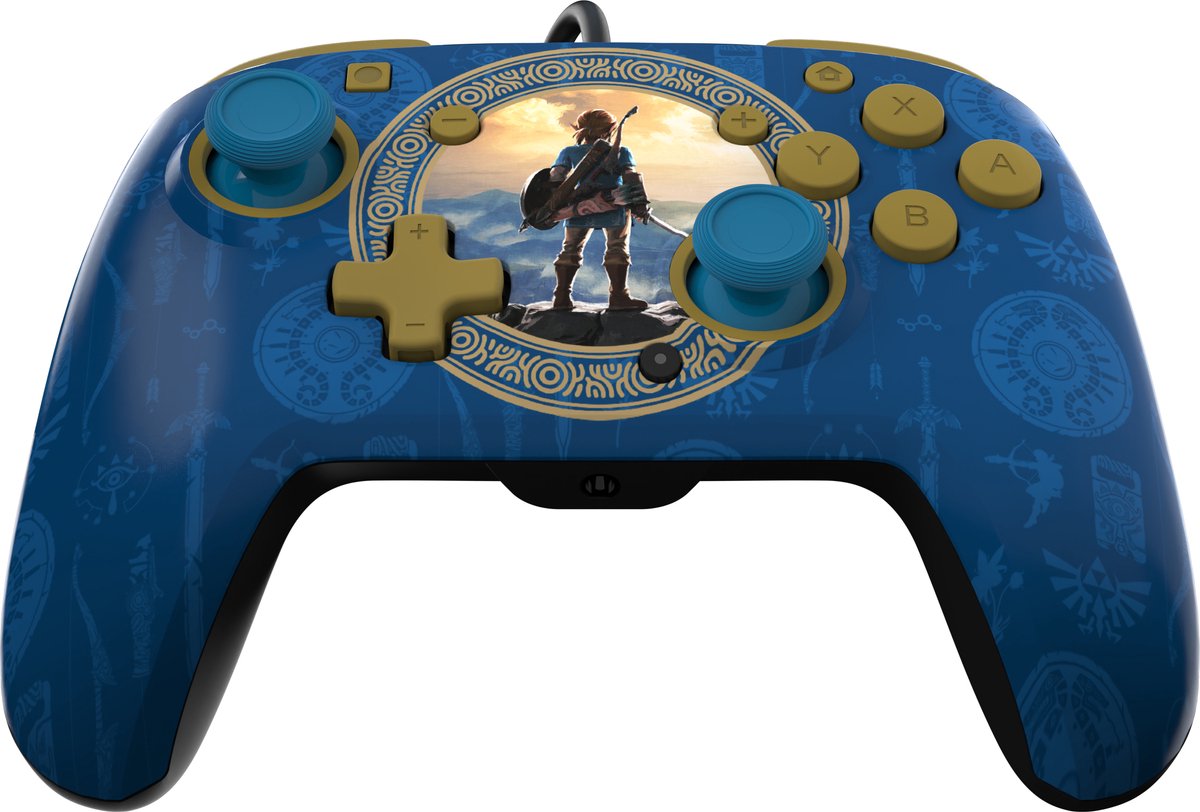 Manette Filaire pour Nintendo Switch - Rematch - Zelda - Hyrule - Bleu - Manettes  Switch