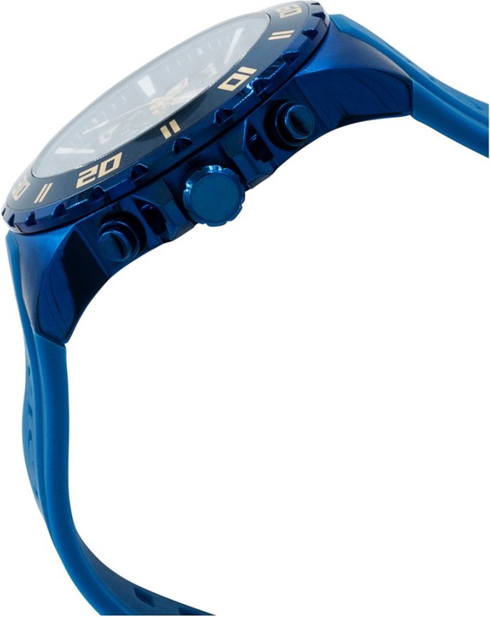 Invicta Pro Diver 37754 Heren Horloge - Waterdicht - Analoog - Quartz Uurwerk - Roestvrij Staal met blauwe Wijzerplaat - 48mm