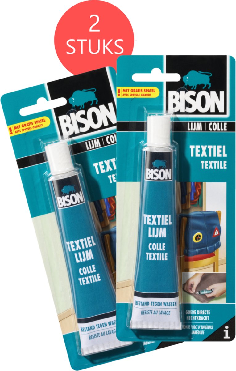 Bison textiellijm - 50 ml - 2 stuks | bol.com