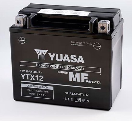 Yuasa Ytx12 Fa Accu Agm 12V 10Ah Factory Activated