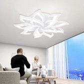 LED Bluetooth | 14 Lotus Plafondlamp | Wit | Afstandsbediening | Smart lamp | Dimbaar Met App | Woonkamerlamp | Moderne lamp | Plafonniere